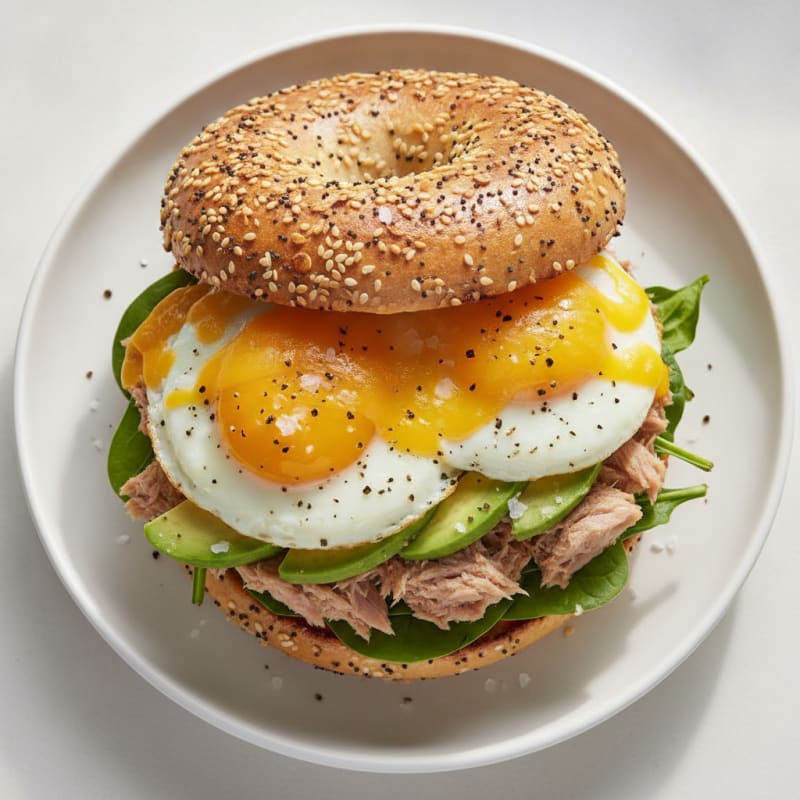 Loaded Everything Bagel Egg Sandwich