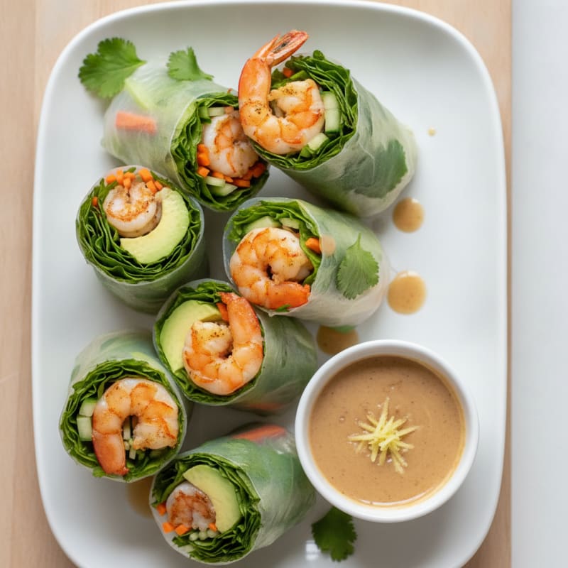 Fresh Shrimp and Avocado Summer Rolls