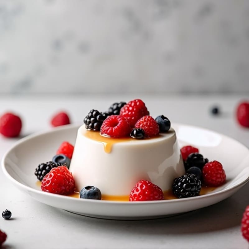Silky Greek Yogurt Protein Pudding with Mixed Berries