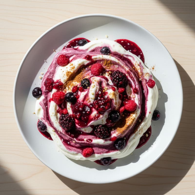 Creamy Wild Berry Swirl Ice Cream
