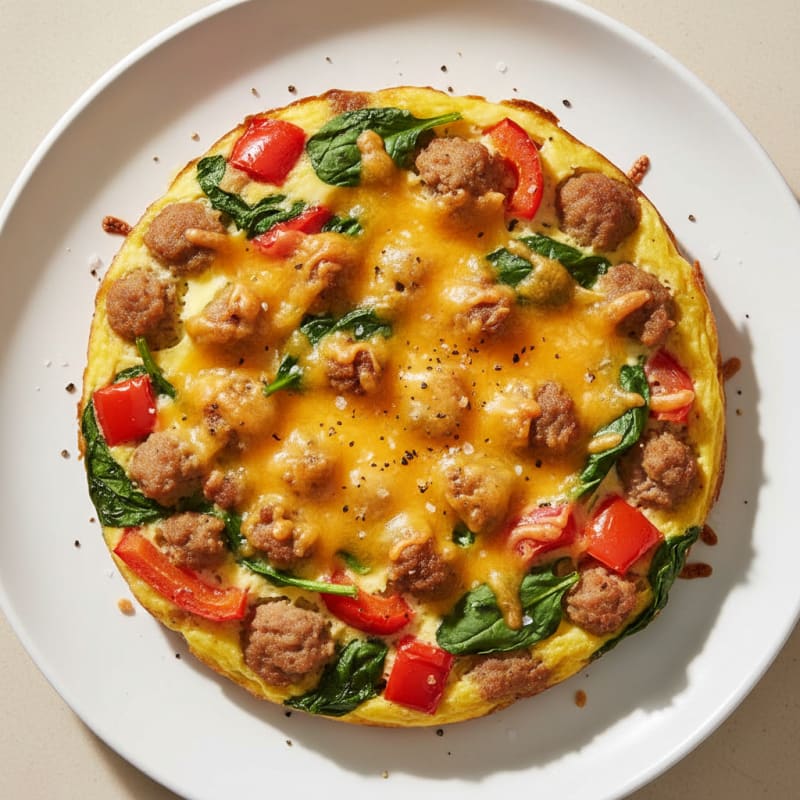 Turkey Sausage and Pepper Frittata
