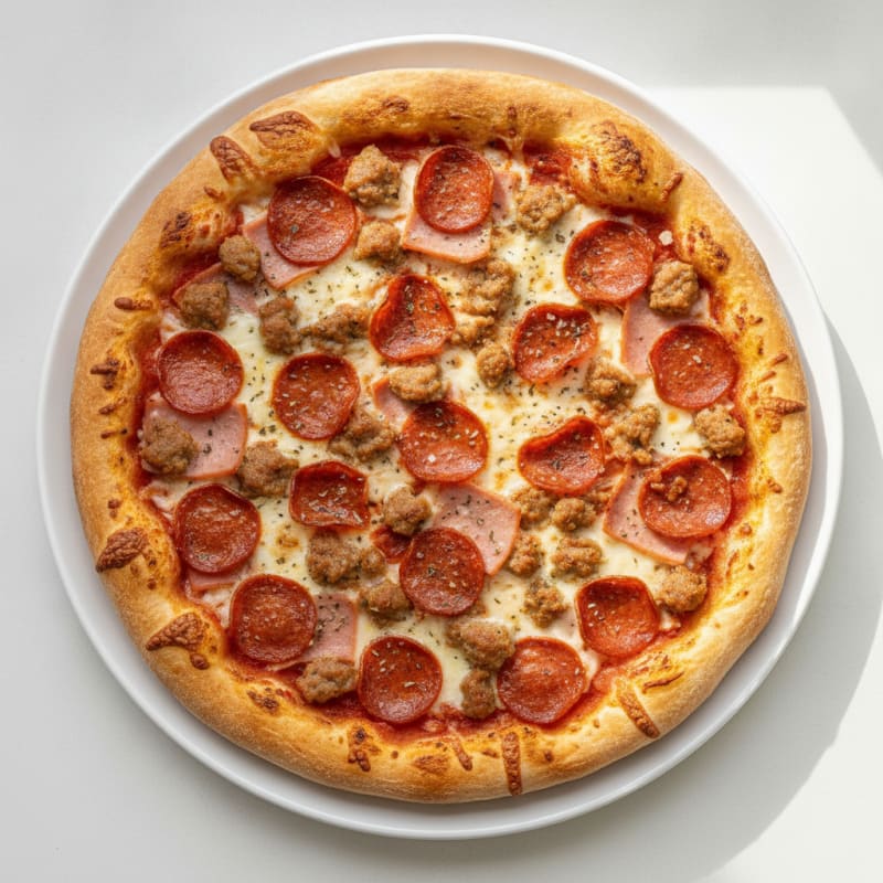 Hearty Stuffed Crust Meat Lovers Pizza