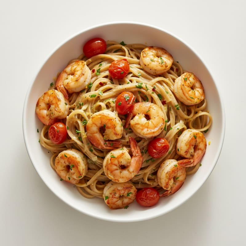 Zesty Garlic Shrimp Scampi with Linguine