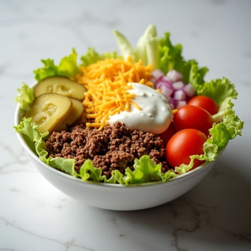 Lean Ground Beef Big Mac Crunch Bowl