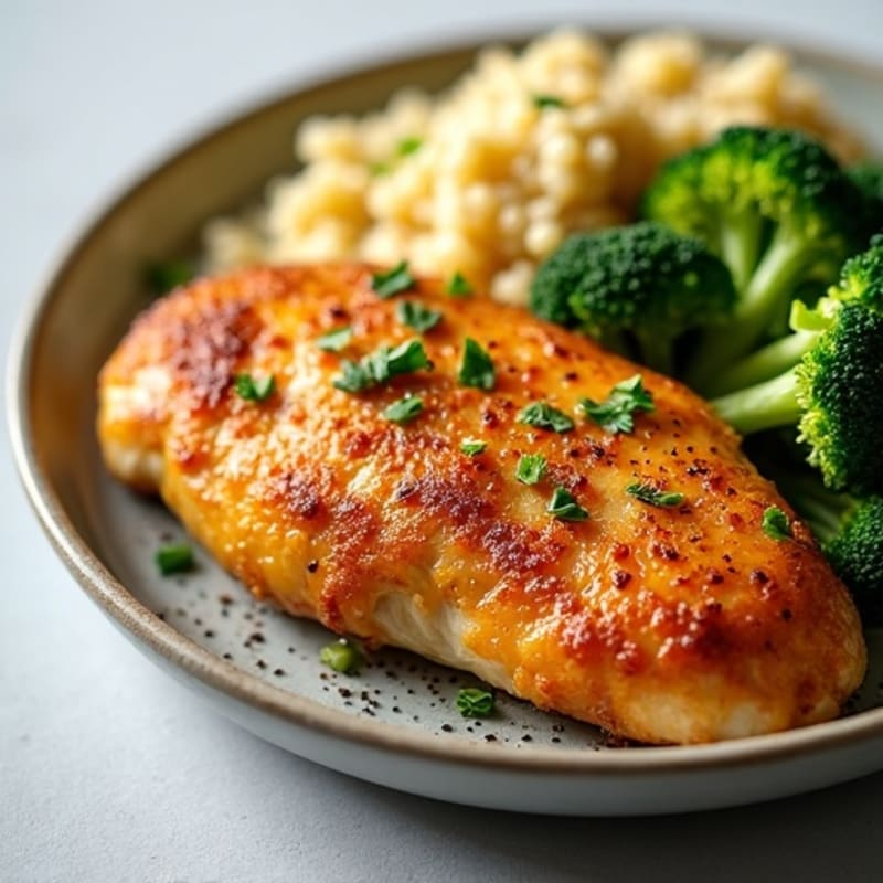 Crispy Baked Chicken with Roasted Broccoli