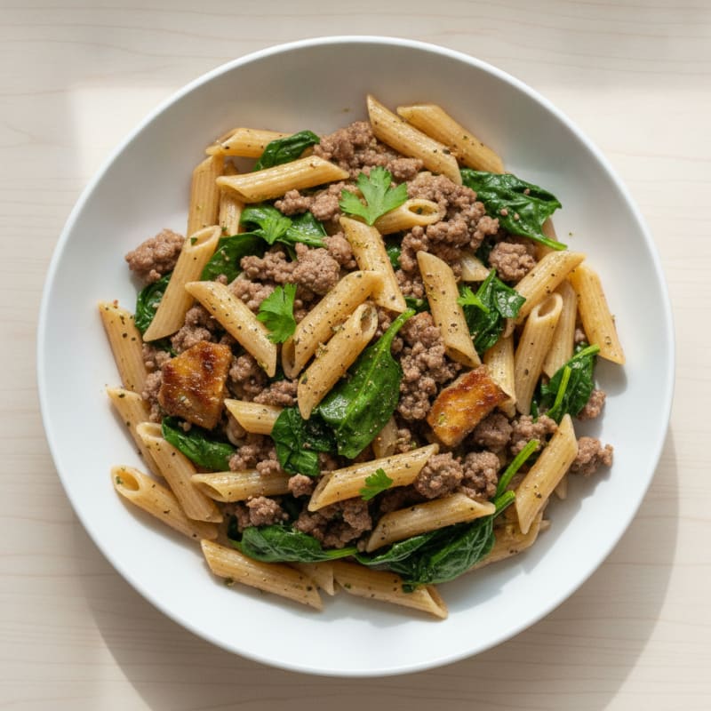 Garlic Herb Beef Pasta