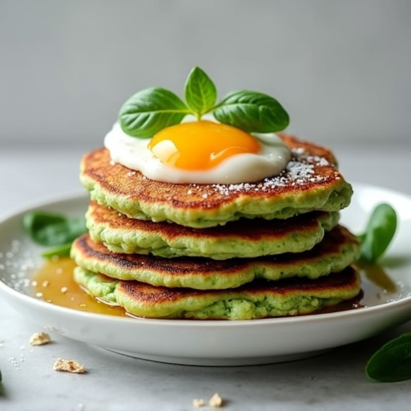 Protein-Packed Spinach Oat Pancakes