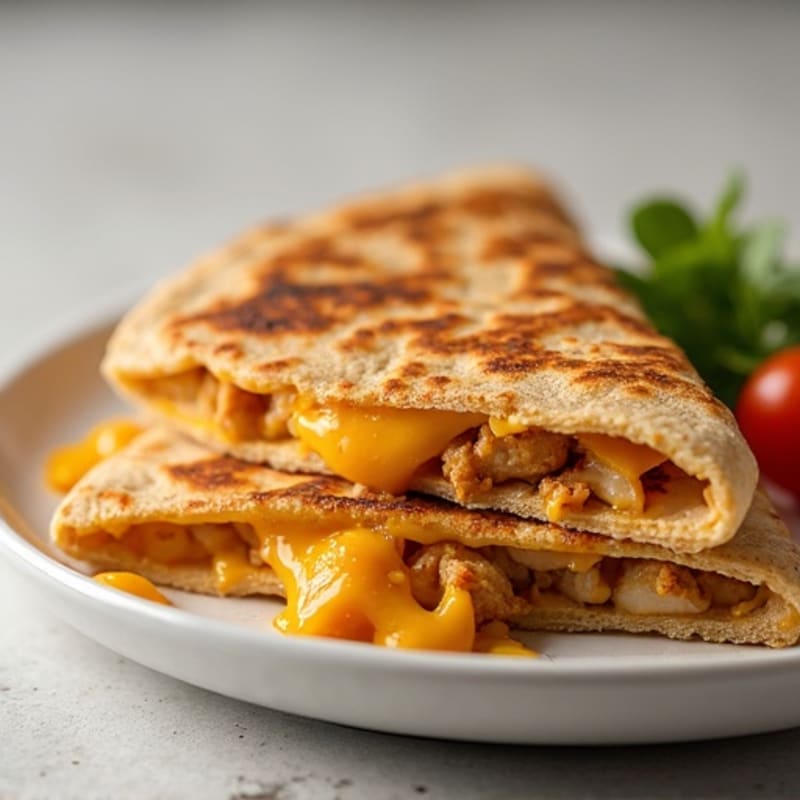 Crispy Chicken and Cheese Whole Wheat Quesadilla