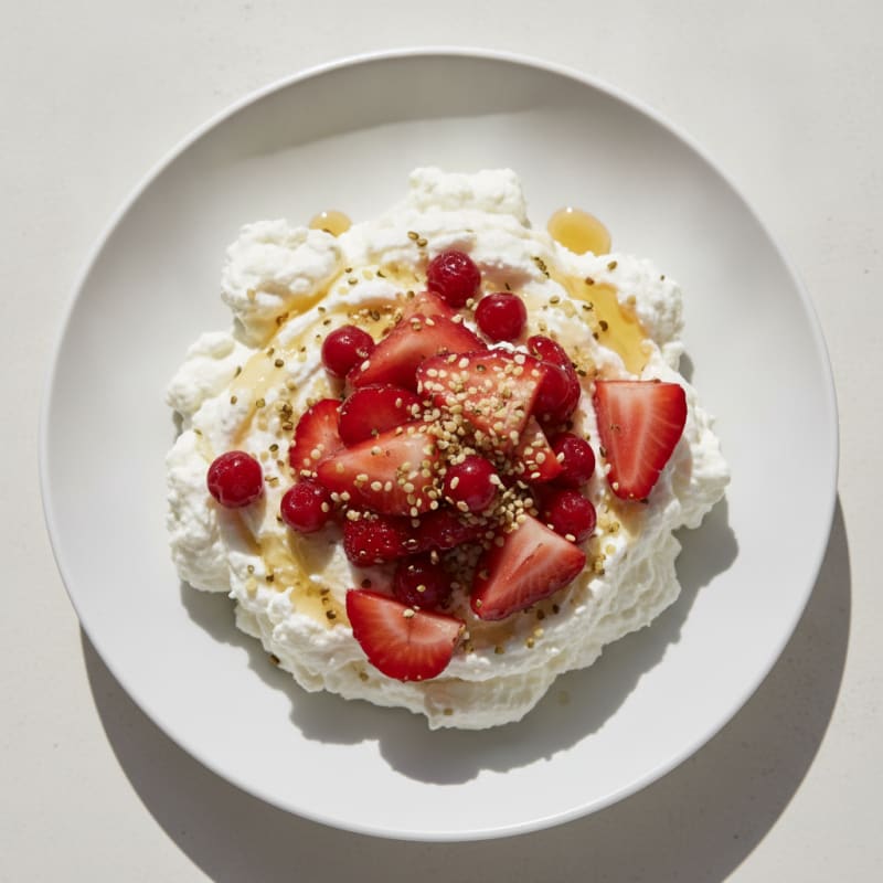 Silky Greek Yogurt Protein Mousse with Fresh Berries