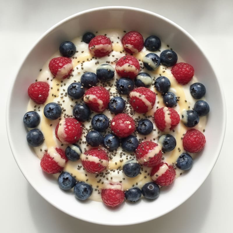 Protein Berry Yogurt Bowl with Chia Seeds