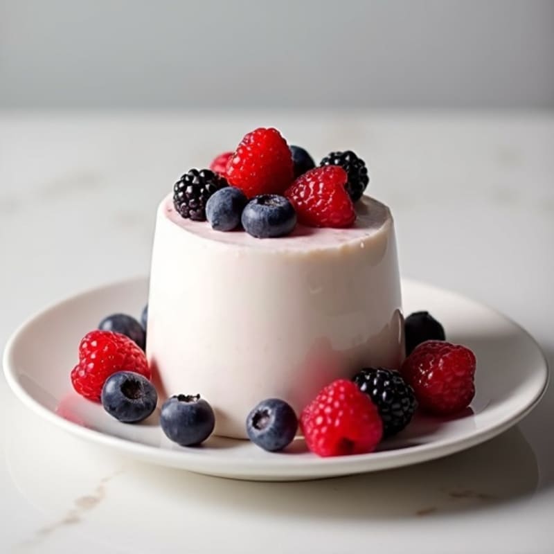 Silky Greek Yogurt Protein Mousse with Mixed Berries