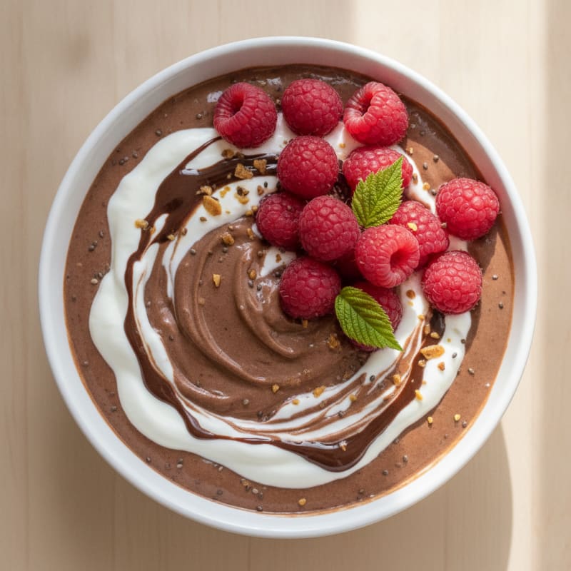 Silky Chocolate Protein Pudding with Greek Yogurt