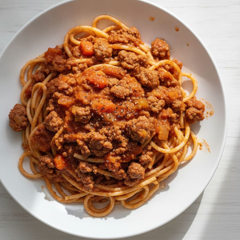 Classic Beef Bolognese with Spaghetti