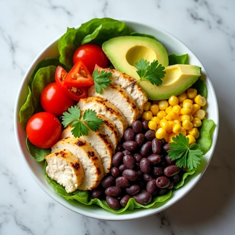 Crisp Avocado and Black Bean Salad Bowl