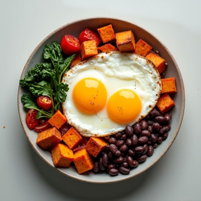 Protein-Packed Egg and Sweet Potato Hash Bowl