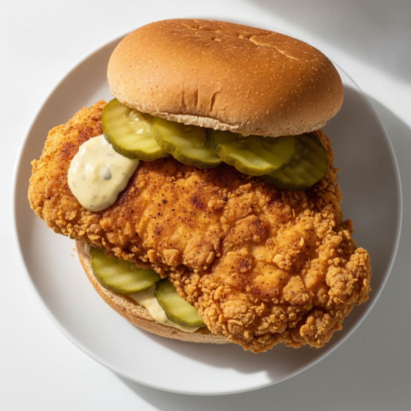 Buttermilk Fried Chicken Sandwich with Pickles