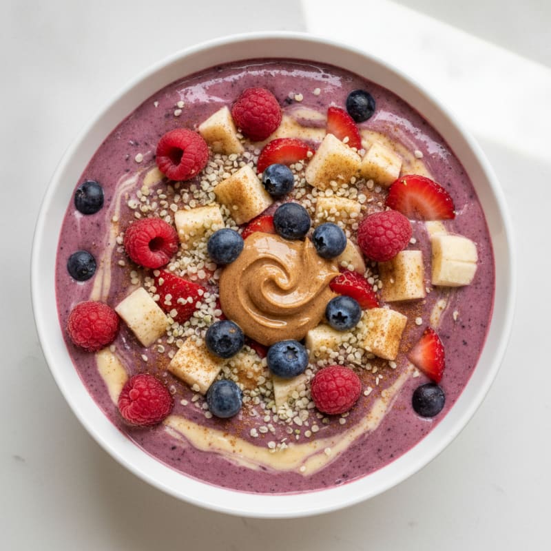Berry Banana Oat Milk Smoothie