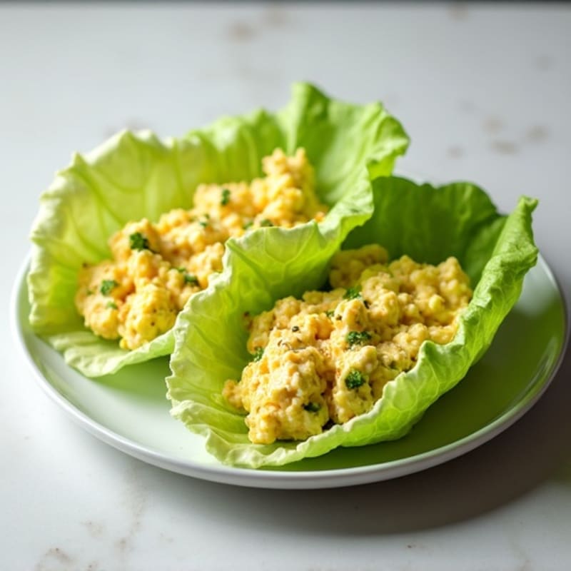 Creamy Egg Salad Lettuce Wraps