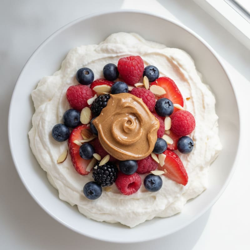 Greek Yogurt Protein Mousse with Berries
