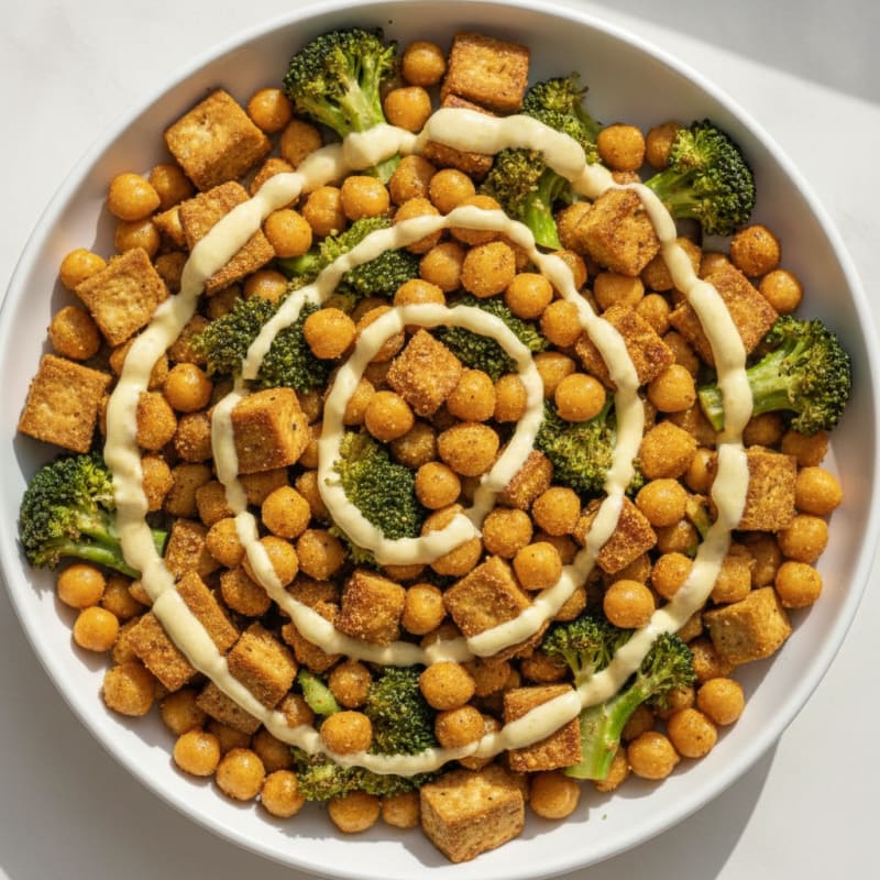 Roasted Vegetable and Chickpea Bowl