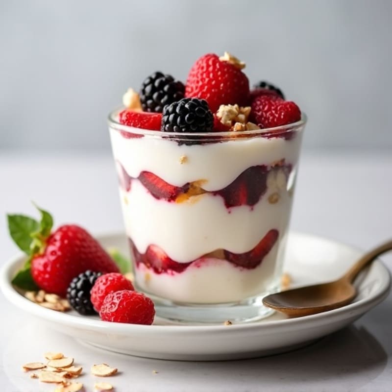 Creamy Greek Yogurt Protein Parfait with Mixed Berries