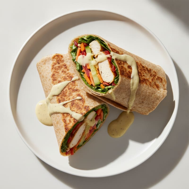 Crispy Chicken and Veggie Wraps