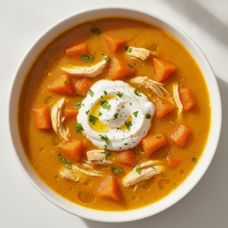 Mediterranean Chicken and Carrot Soup
