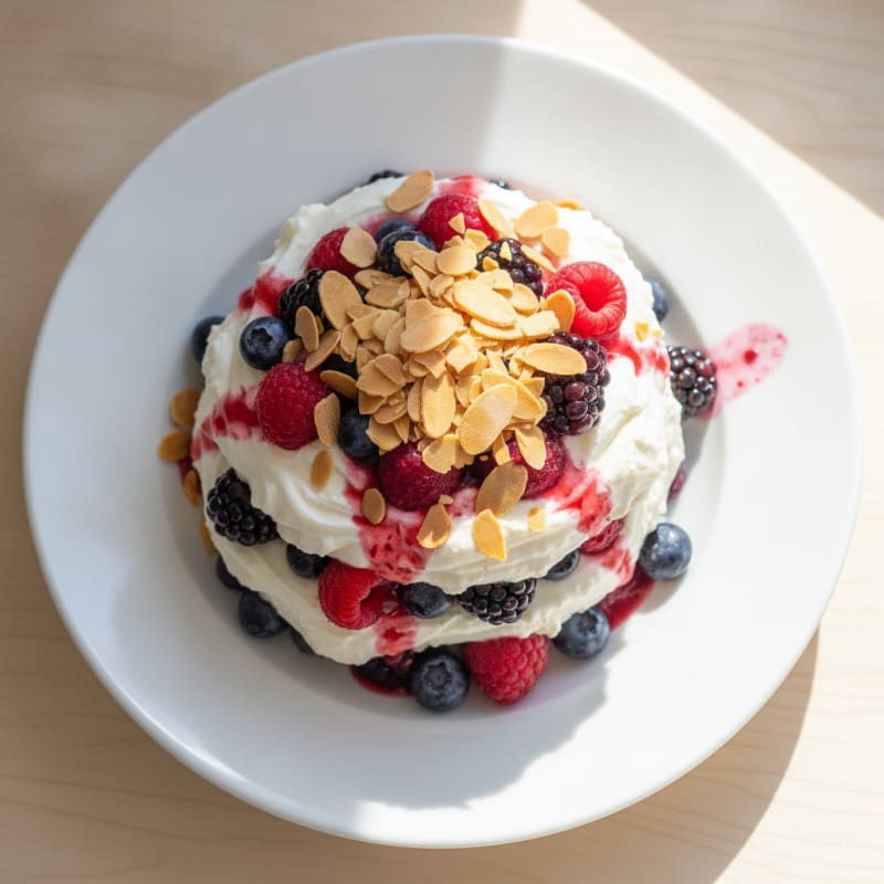 Greek Yogurt Protein Parfait with Mixed Berries