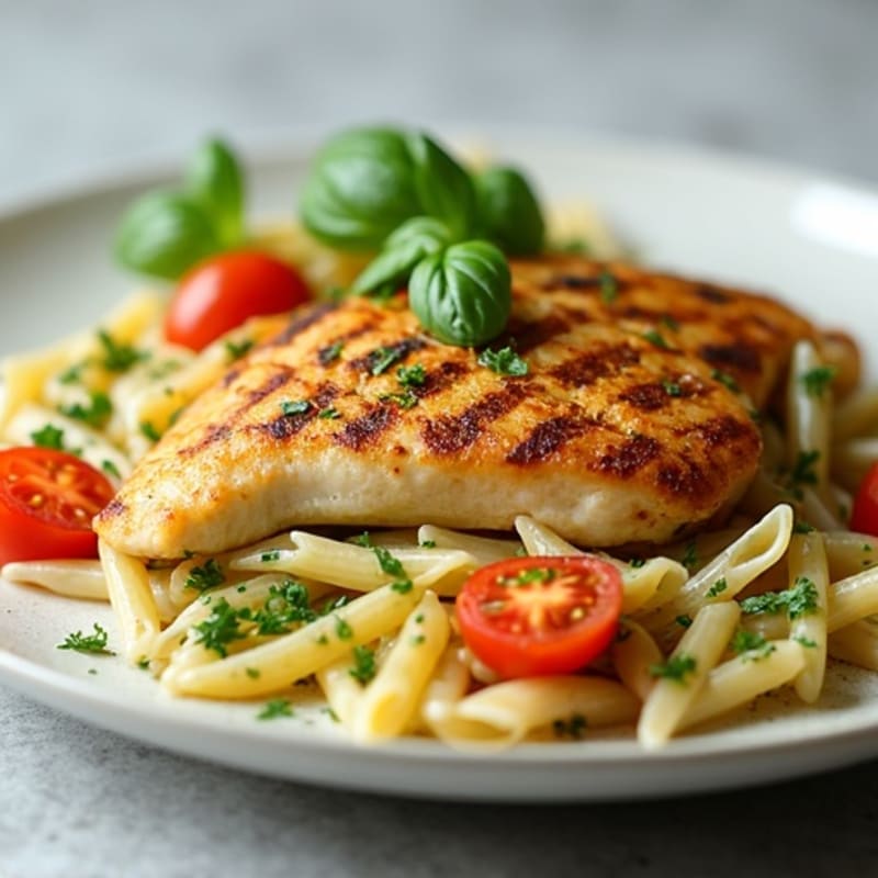 Creamy Pesto Chicken Pasta with Fresh Herbs