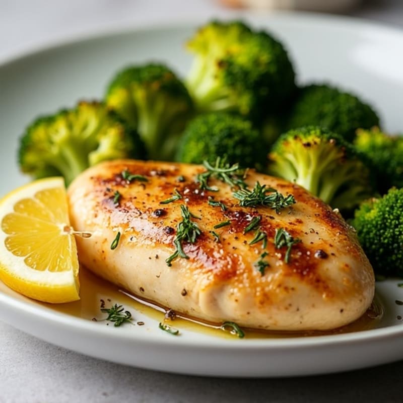 Lemon-Herb Roasted Chicken with Crispy Broccoli