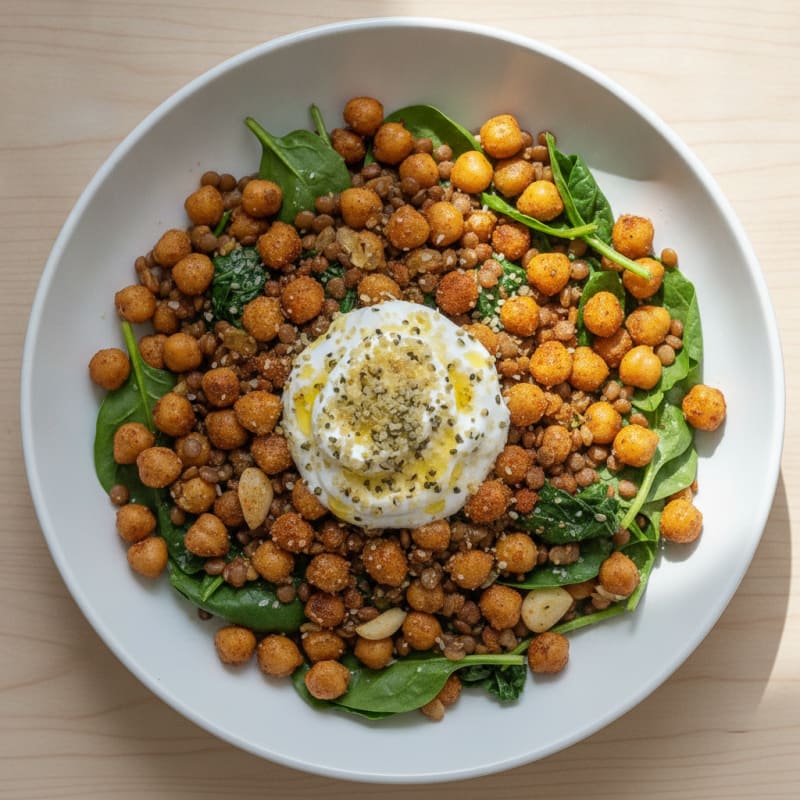 Lentil and Chickpea Power Bowl