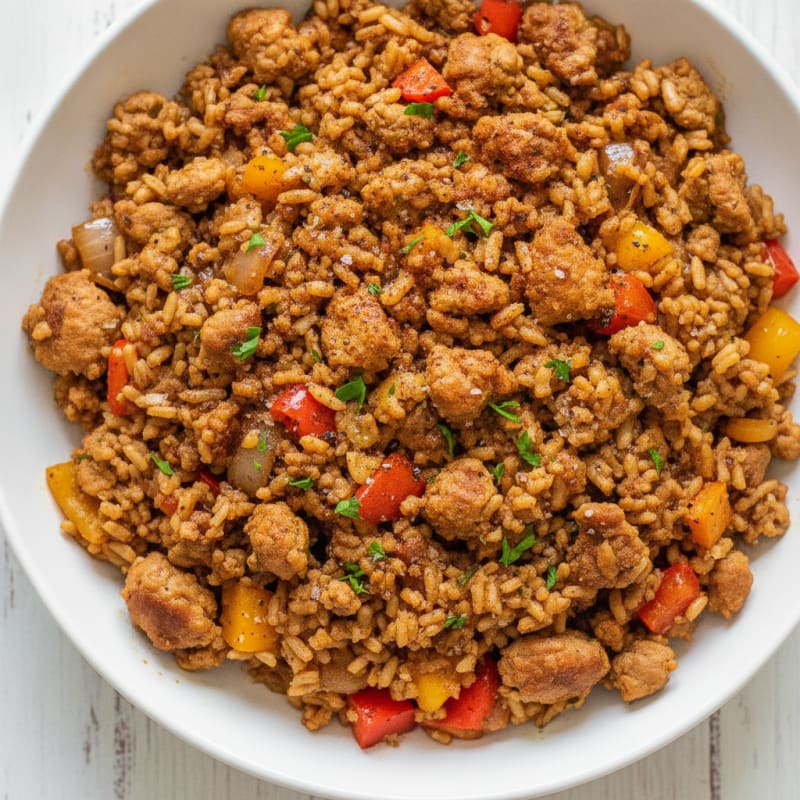 Savory Ground Turkey and Rice Skillet