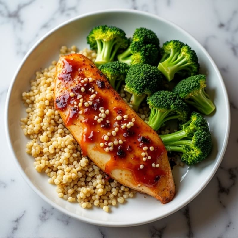 Sheet Pan Teriyaki Chicken with Roasted Broccoli and Quinoa