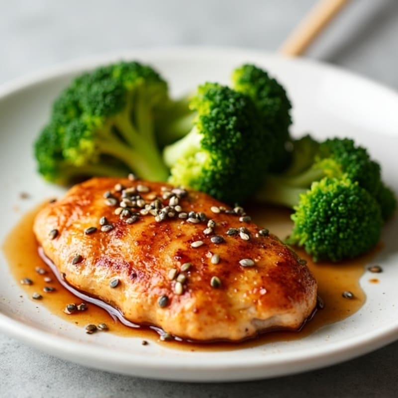 Honey-Ginger Glazed Chicken with Sesame Broccoli
