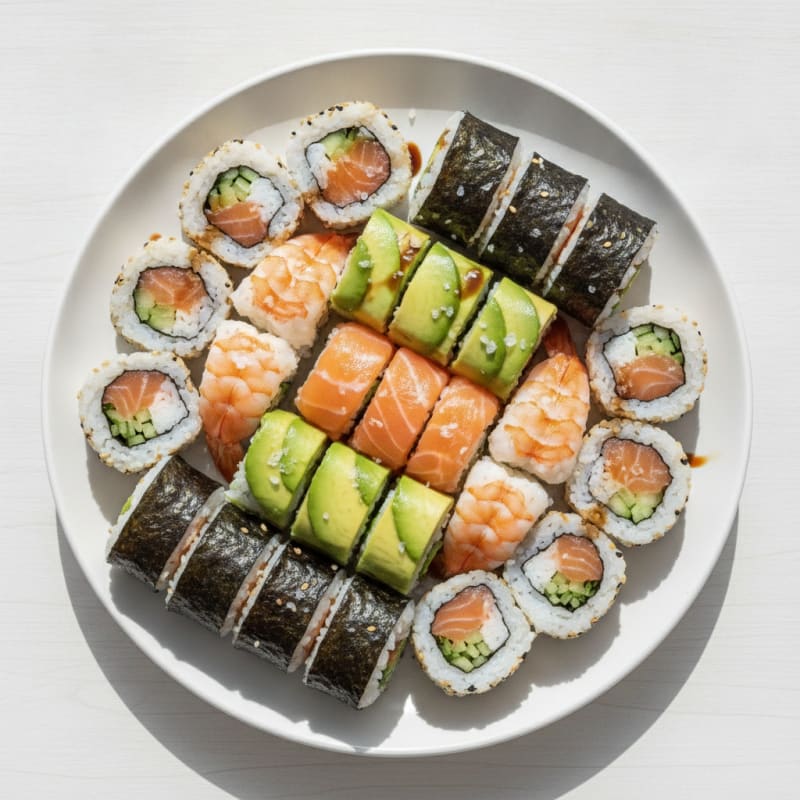 Assorted Fresh Sushi Rolls