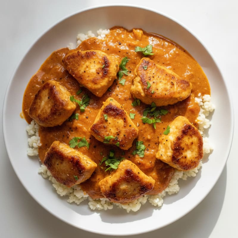 Indian Spiced Chicken with Tomato Cream Sauce