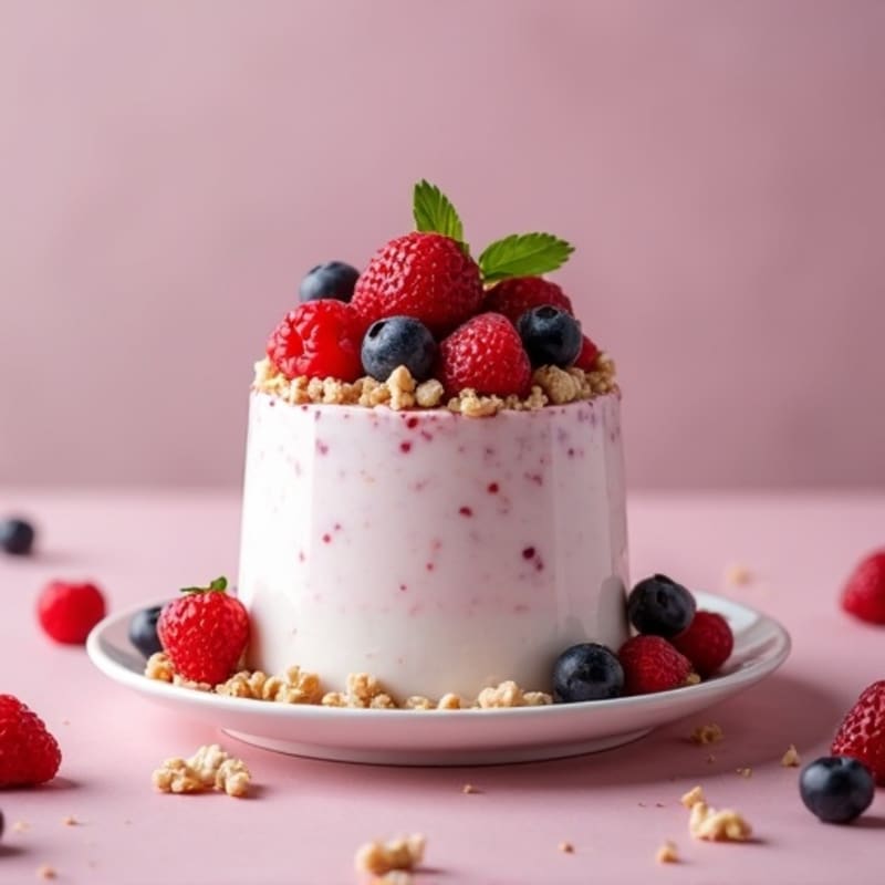 Greek Yogurt Protein Mousse with Berries