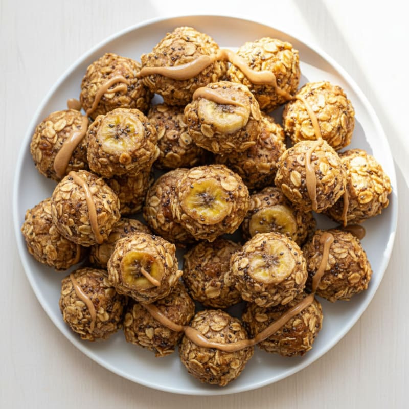 Banana Almond Butter Protein Energy Bites