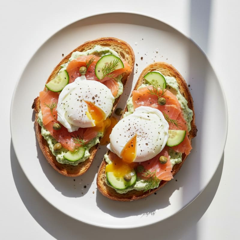 Rustic Sourdough Smoked Salmon Tartine