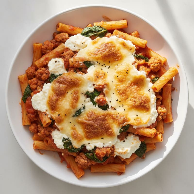 Classic Baked Ziti with Ricotta