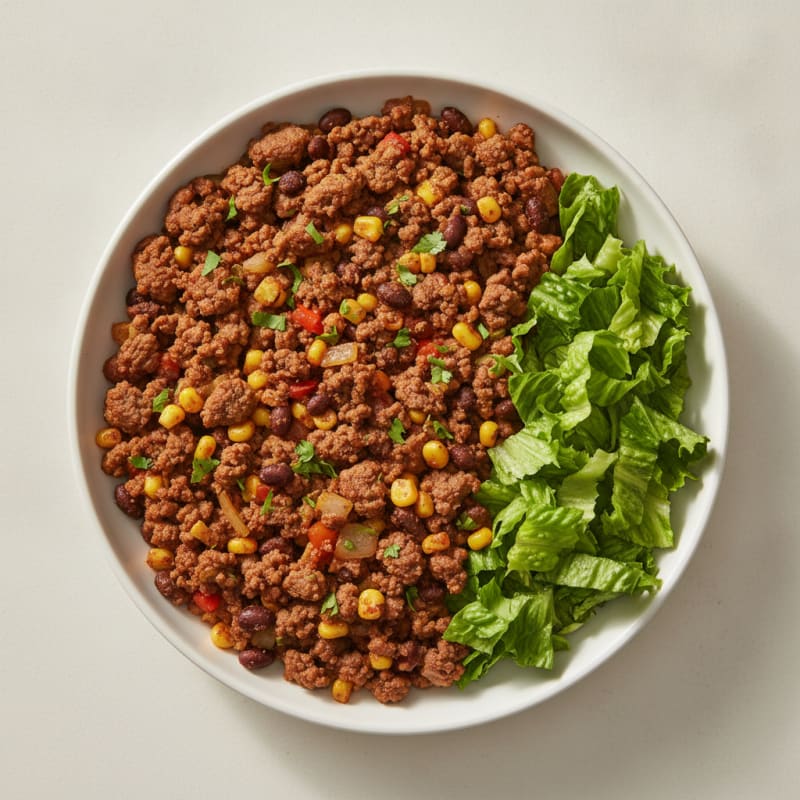 Ground Beef Skillet with Black Beans and Corn