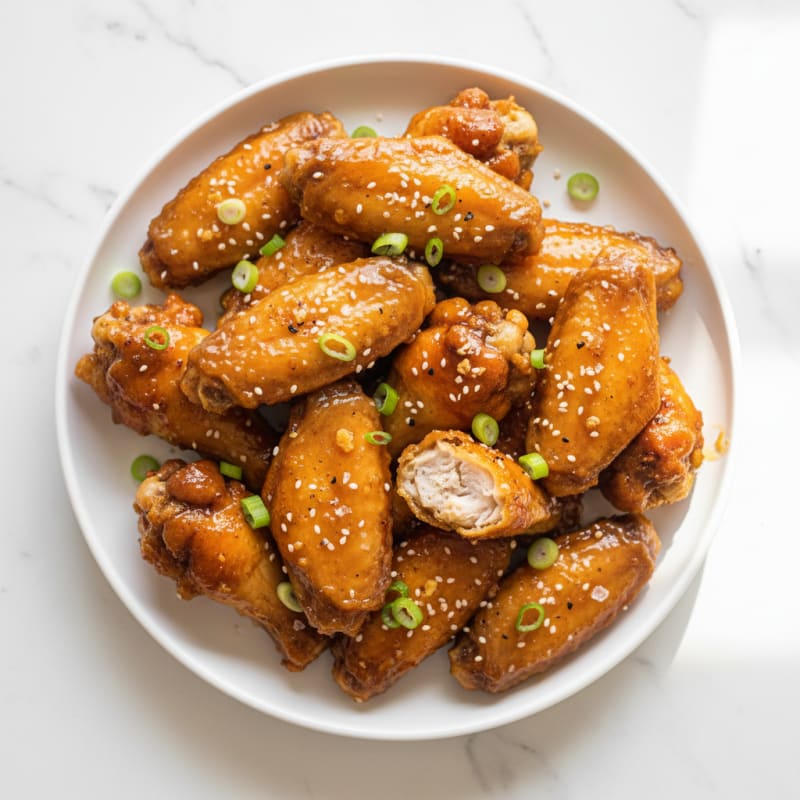 Crispy Honey-Garlic Chicken Wings