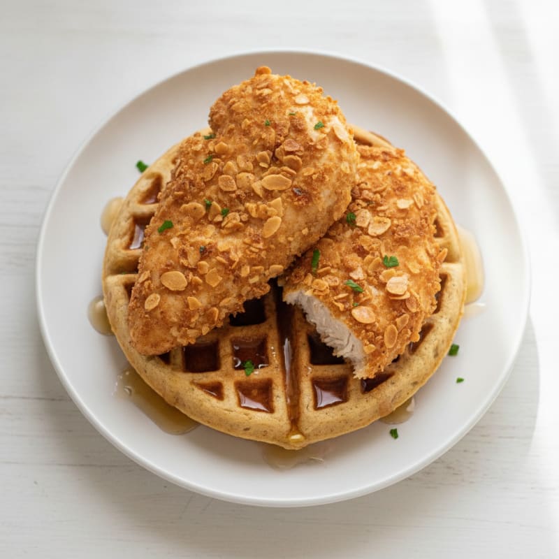 Golden Chicken and Waffles