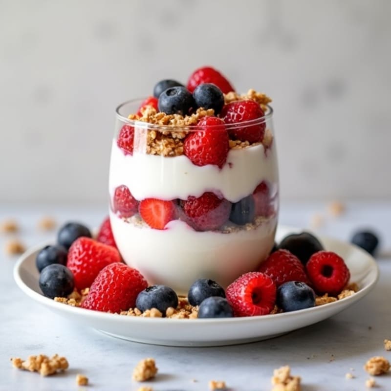 Greek Yogurt Protein Parfait with Berries