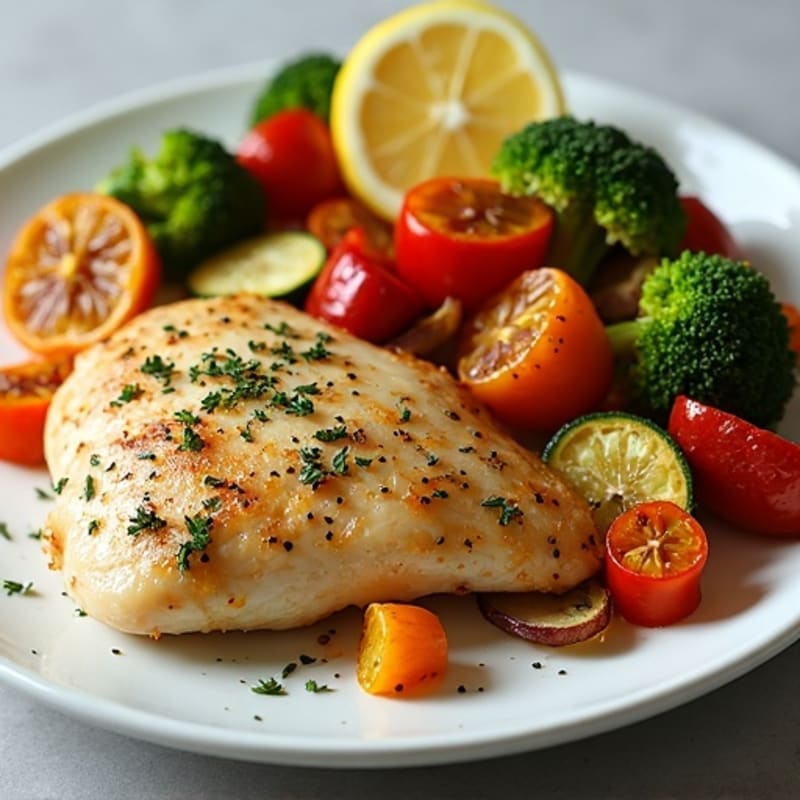 Lemon-Herb Roasted Chicken with Crispy Sheet Pan Vegetables