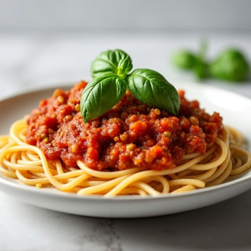Hearty Lean Ground Turkey Marinara with Whole Wheat Spaghetti