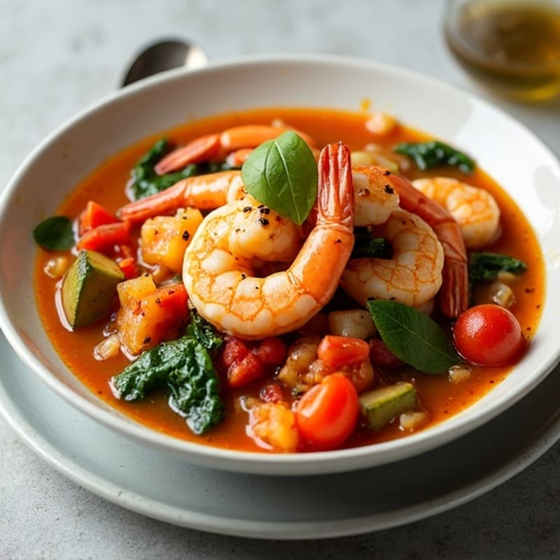 Spicy Chicken and Shrimp Vegetable Stew