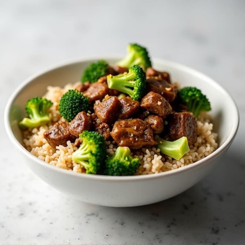 Healthy Beef and Broccoli Stir-Fry Rice Bowl