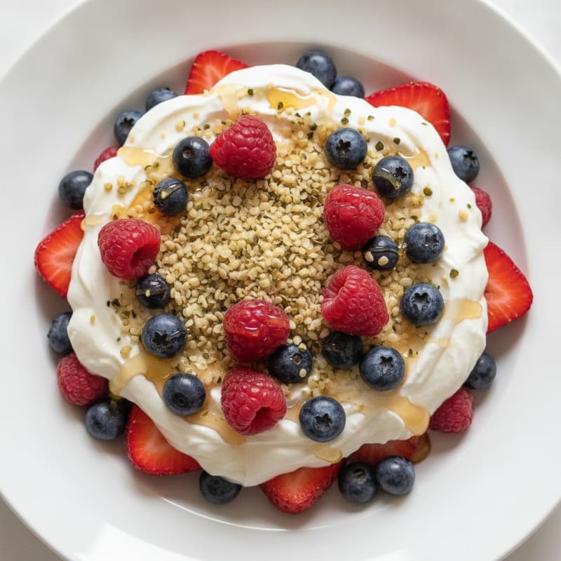 Greek Yogurt Protein Parfait with Mixed Berries