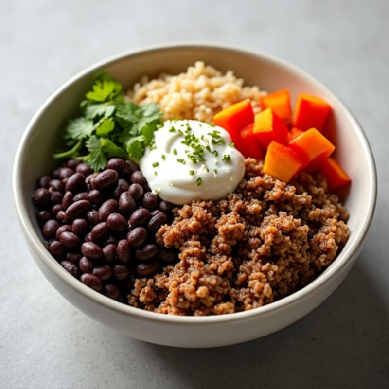 Seasoned Ground Beef Bowl with Special Sauce